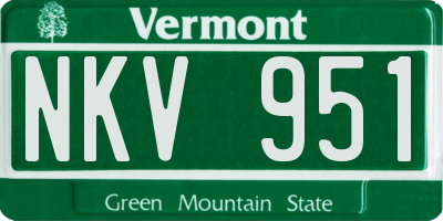 VT license plate NKV951