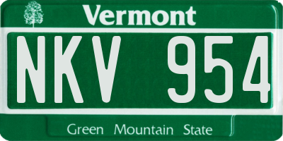VT license plate NKV954
