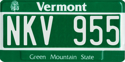 VT license plate NKV955