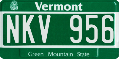 VT license plate NKV956