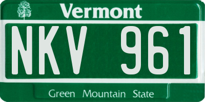 VT license plate NKV961