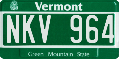 VT license plate NKV964