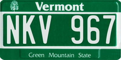 VT license plate NKV967