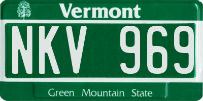 VT license plate NKV969