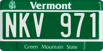 VT license plate NKV971