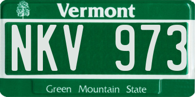 VT license plate NKV973