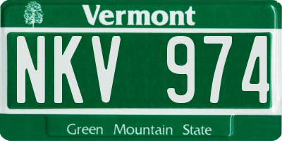 VT license plate NKV974