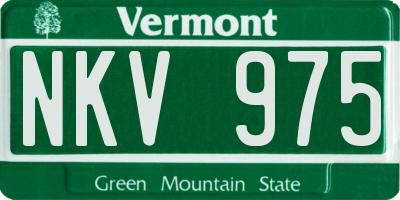 VT license plate NKV975