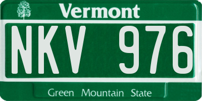 VT license plate NKV976