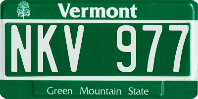 VT license plate NKV977