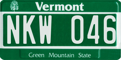 VT license plate NKW046