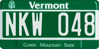 VT license plate NKW048