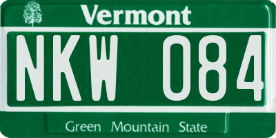 VT license plate NKW084