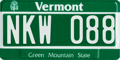 VT license plate NKW088