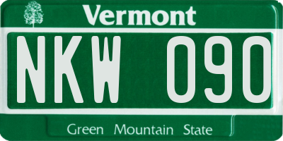 VT license plate NKW090