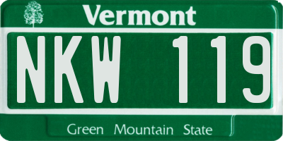 VT license plate NKW119