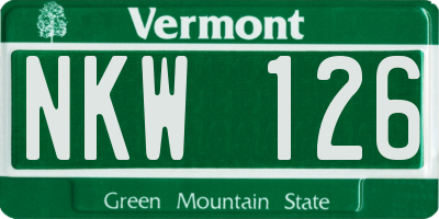 VT license plate NKW126
