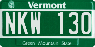 VT license plate NKW130