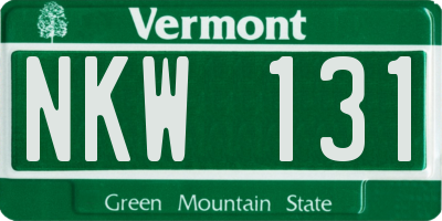 VT license plate NKW131