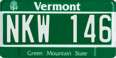 VT license plate NKW146