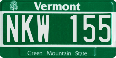 VT license plate NKW155