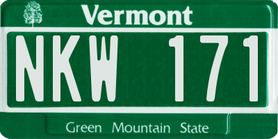 VT license plate NKW171
