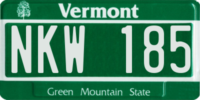 VT license plate NKW185