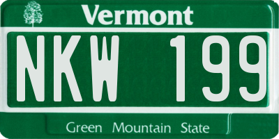 VT license plate NKW199