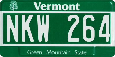 VT license plate NKW264