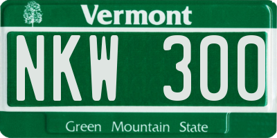 VT license plate NKW300