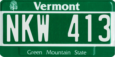 VT license plate NKW413