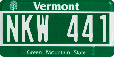 VT license plate NKW441