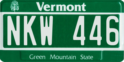 VT license plate NKW446