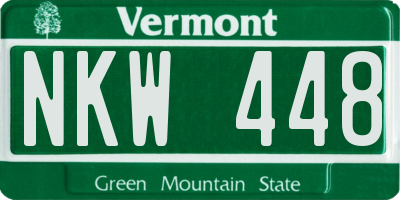 VT license plate NKW448