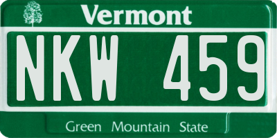 VT license plate NKW459