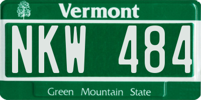VT license plate NKW484
