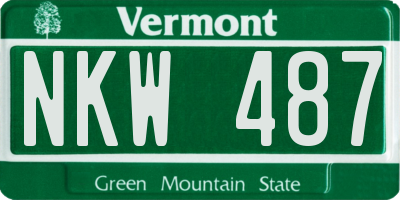 VT license plate NKW487
