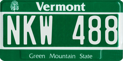 VT license plate NKW488