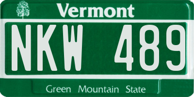 VT license plate NKW489