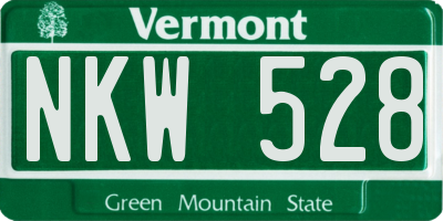 VT license plate NKW528