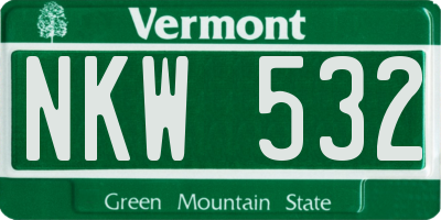 VT license plate NKW532