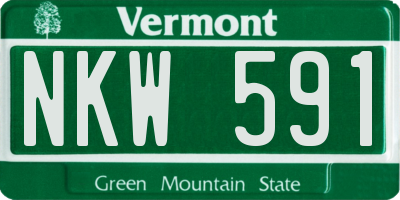 VT license plate NKW591