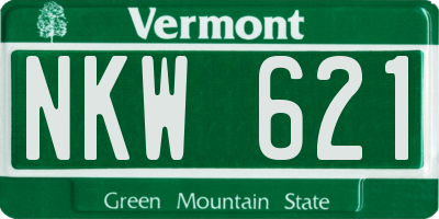 VT license plate NKW621