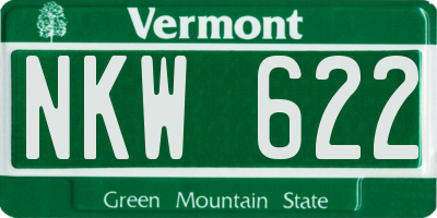 VT license plate NKW622
