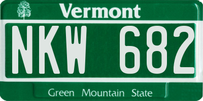 VT license plate NKW682