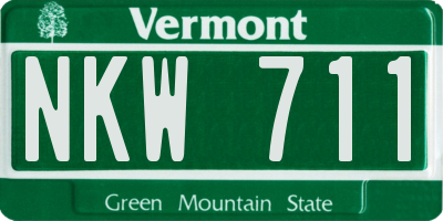 VT license plate NKW711