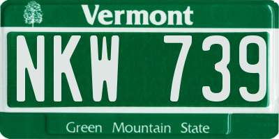 VT license plate NKW739