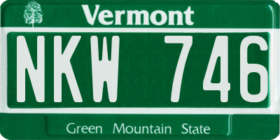 VT license plate NKW746