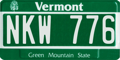 VT license plate NKW776