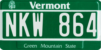 VT license plate NKW864